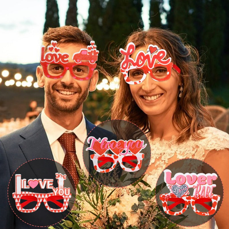 Wholesale Valentine's Day Glasses Party Decorations LOVE Love Glasses Frame Holiday Party Dress Up Photo Props